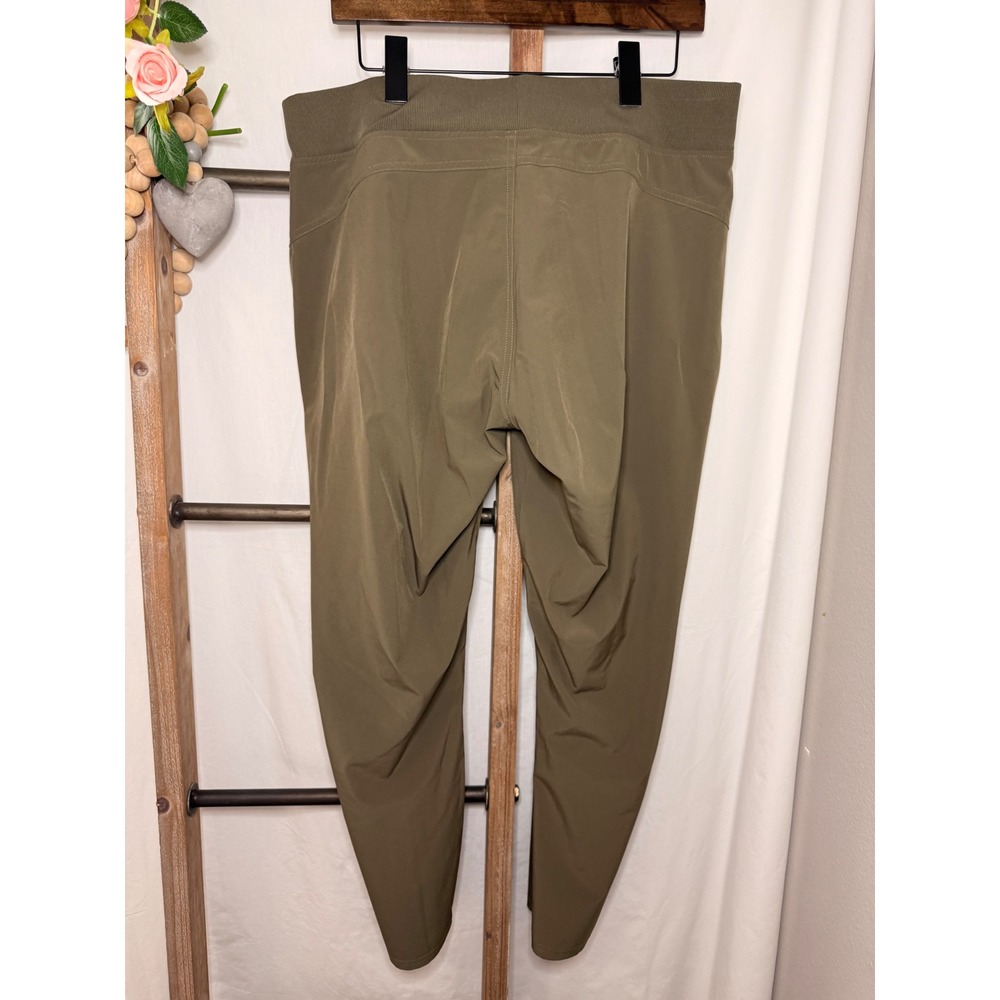Utopia by Hue Womens XL Olive Green Drawstring Jogger Pants Stretch Activewear - Picture 4 of 8